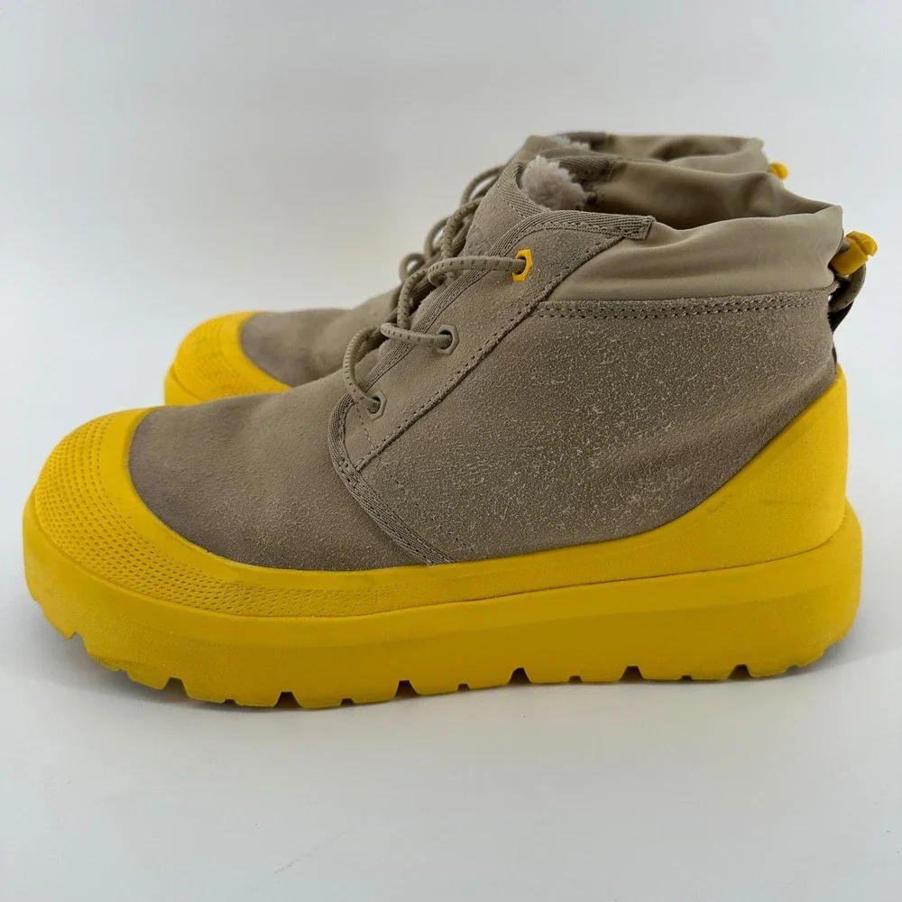 UGG Classic Mini Urban Tech Waterproof Boots Dune Canary Yellow Men 1112451 S 10
